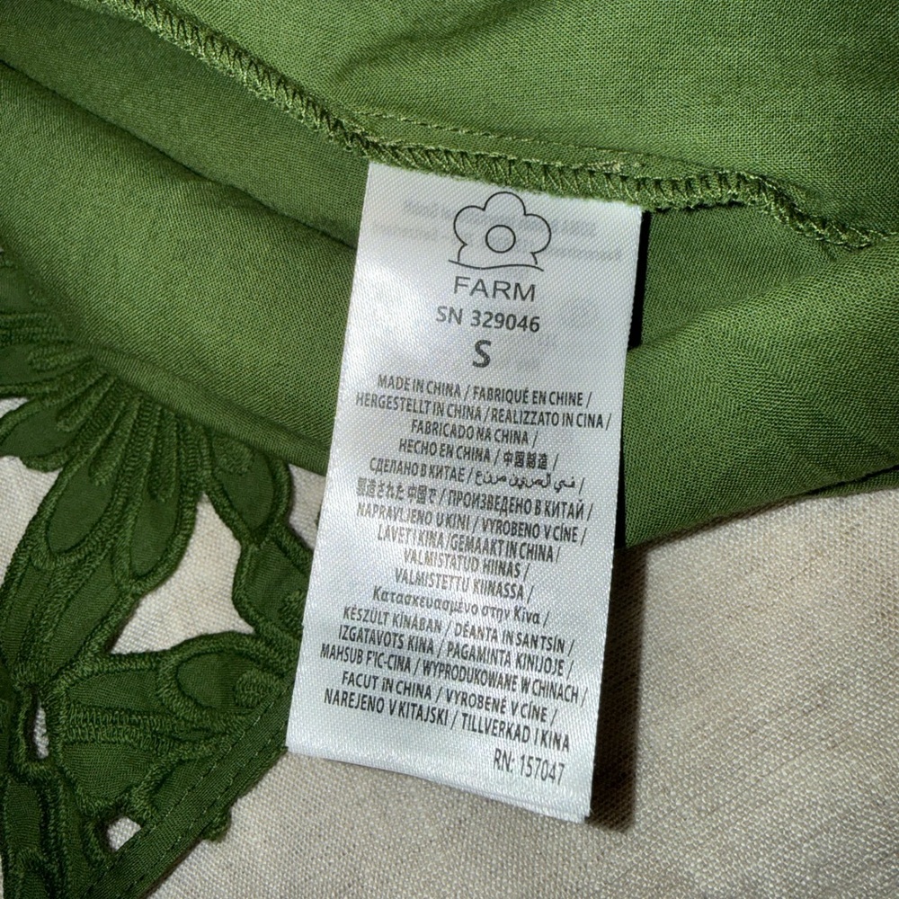 FARM Rio Green Richelieu Midi Skirt - Picture 9 of 10